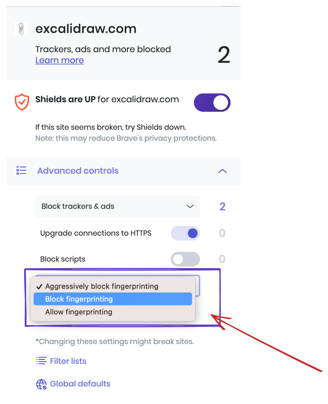 Block filtering